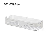 HULIANFU Wall Mounted Bathroom Shelf Shampoo Shower Organizer Punch-Free Bathroom Shelves Storage Rack Drainage Holder Household Items