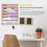 HULIANFU Nordic Rose Gold Wall Magazine Rack Bookshelf Hanging Bookend Decor Furniture For Home Desktop Children Bookcases Book Cabinet