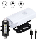 HULIANFU USB Rechargeable Bike Light MTB Bicycle Front Back Rear Taillight Cycling Safety Warning Light Waterproof Bicycle Lamp Flashligh
