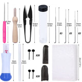 HULIANFU MIUSIE 16/25 Color Needle Felting Kit Wool Felting Tools Handmade Felt Needle Set 7pcs Pack Felting Fabric Materials Accessories