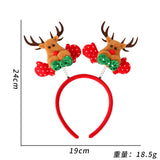 HULIANFU  Cartoon Red Christmas Hair Band Santa Claus Snowman Antlers Headband Merry Christmas Decor Adult Kids Naviidad Gifts Noel Toys