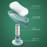 HULIANFU Leaf Shape Soap Holder Bathroom Shower Storage Box Punch-Free Dish Plate Tray Bathroom Soap Holder Case Supplies Gadgets