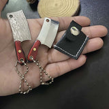 HULIANFU Mini Fold Knife Keychain Stainless Steel Portable Household Fruit Knife Tools Camping Hiking Outdoor Knife Key Pendant