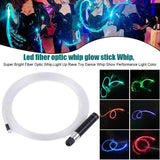 HULIANFU LED Sparkle Whip Led Fiber Optic Whip Glow Stick Luminous Hand Strap Light Up Super Bright Toy Dance Show Performance Multicolor