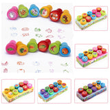 HULIANFU Round Multicolor Fun 10 Pcs Cute Panda Child DIY Scrapbook Kids Stamp Cartoon Rubber Stamps Scrapbooking Reward Toy