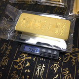 HULIANFU Suisse 1kg Gold Bullion Bar Swiss 1000g Pure Copper Inside 999 Fine Gold Plated Gold Bar Ingot Coins For Home Deco Movie Prop