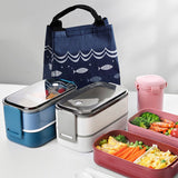 HULIANFU Japanese style Multi-layer lunch box food container storage Portable Leak-Proof bento box for kids with Soup Cup Breakfast Boxes