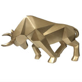 HULIANFU Resin Bull Sculpture Bull Statue Animal Nordic Decoration Home Decor Tabletop Statues Bulls Figurines Office Cabinet Bookshelf