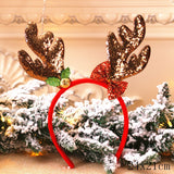 HULIANFU 2023 Christmas Headbands for Children Santa Elk Antlers Baby Headband Kids Diadem Elf Ears Horns Noel Navidad 2023 Hair Accessories