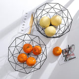 HULIANFU Kitchen Basket Container Bowl Metal Wire Basket Kitchen Drain Rack Fruit Vegetable Storage Holder Snack Tray Storage Bowl