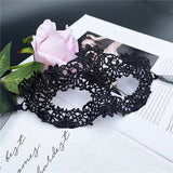 HULIANFU Lace Mask Female Half Face Black Eye Mask White Halloween Mask Party Masquerade Child Mask