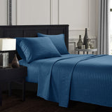 HULIANFU Simple Queen King Size Bed Sheet Sets Stripe Bedding Sets Luxury Bed Linens Bed Sheets And Pillowcase For Single Double Bed