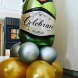 HULIANFU Wine Bottle Glass Balloon Aluminum Foil Balloons Birthday Celebration Decoration Wedding Anniversary Party Decorations Globos