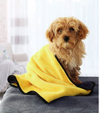 HULIANFU Pet Bath Towels Dog Accessories Large Super Absorbent Clean Up Fiber Towel Pet Dogs Soft Lint-free Quick-drying Thick Bath Towel