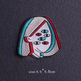 HULIANFU Van Gogh Patch Iron On Patches For Clothing Thermoadhesive Patches On Clothes Japan Anime/Fusible Patch Embroidery Sticker Badge