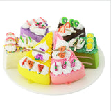 HULIANFU Simulation Fruit Cake Bread Model Food Photo Props Artificial Slicing Cake Fake Ice Cream Cake Funny Gift Cake Shop Display Dec