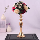HULIANFU Metal Candle Holders Flowers Vase Candlestick Centerpieces Road Lead Candelabra Centerpieces Wedding porps Christmas decoration