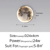 HULIANFU Modern LED Wall Lamp Moon Indoor Lighting For Bedroom Living Hall Room HOME Decoration Fixture Lights decorate Lusters Lamps