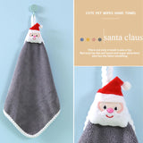 HULIANFU New Navidad Xmas Hand Towel Christmas Decor Red Santa Claus New Year  Gift Home Bathroom Washing Hand Towel Cloth Man Woman