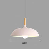 HULIANFU Nordic Modern LED E27 Oak Pendant light plate Hanging Lights Home improvement Iron and Oak decoration Pendant lamp