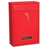 HULIANFU Mailbox Outdoor Wall Mount Security Locking Mailbox Letter Box for Home Garden Decoration Letter Newspaper Magazine Post Box