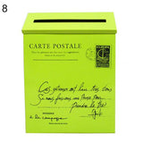 HULIANFU Retro Metal Mailboxes Wall Mounted Mail Box Mailbox Bucket Newspaper Letter Box Post Garden Decoration Garden Supplies