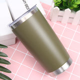 HULIANFU Thermal Mug Beer Cup Tumbler Stainless Steel Double Wall Vacuum Insulated Coffee Tea Mug Wide Mouth Water Bottle Drinkware