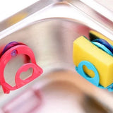 HULIANFU Kitchen Organizer Suction Cup Sink Drain Rack Sponge Storage Holder Kitchen Sink Soap Rack Drainer Rack  Bathroom Accessories