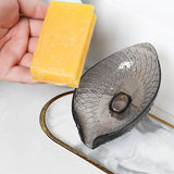 HULIANFU Leaf Shape Soap Box Drain Soap Holder Box Bathroom Accessories Toilet Laundry Soap Box Bathroom Supplies Tray Gadgets