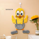 HULIANFU Lovely Cartoon Handkerchief Towel Hanging Absorbent Coral Velvet Wipe a Towel Household Kitchen Quick Drying Hand Cloth