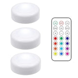 HULIANFU LED Puck Light Remote Control Dimmable Wireless Touch Sensor Battery Operated Portable Kitchen Hallway Closet Cabinet Night Lamp
