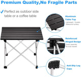 HULIANFU Ultralight Portable Folding Camping Table Foldable Outdoor Dinner Desk High Strength Aluminum Alloy For Garden Party Picnic BBQ