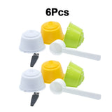 HULIANFU Reusable Coffee Capsule Filter Cup for Nescafe Dolce Gusto Refillable Caps Spoon Brush Filter Baskets Pod Soft Taste Sweet
