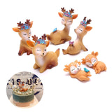 HULIANFU Sika Deer Baking Cake Topper Decoration Miniatures Fairy Garden Ornament Craft