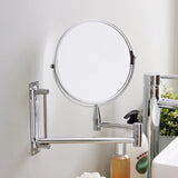 HULIANFU ORZ Bathroom Shaving Mirror Wall Cosmetic Extendable 7inch 1X3X Magnifying Double Side Rotatable Makeup Wall Mirror