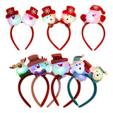 HULIANFU 2023 Christmas Led Light Headbands Santa Elk Antlers Headband Kids Adult Headwear Ornaments Christmas Party Cosplay Supplies