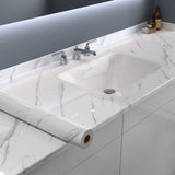 HULIANFU 2023 Kitchen Oil-proof Transparent Film Thick Self Adhesive Waterproof Countertop Furniture Marble Wallpaper Bathroom Decor Stickers