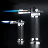 HULIANFU Kitchen Spray Gun Torch Lighter Jet Turbo Outdoor Double Flame Baking BBQ Lighter Windproof Camping Butane Gas Cigar Lighter
