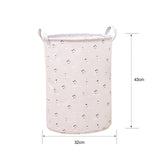 HULIANFU Organizer Canvas Laundry Basket Waterproof Large Capacity Laundry Hamper Dirty Clothes Storage Basket Toy Home Storage Bin 45x35