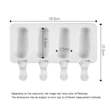 HULIANFU Silicone Ice Cream Mold  4 Holes Popsicle Cube Maker Mould Chocolate Tray Kitchen Gadgets Dining Bar Home Garden  Baking Tools