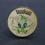 HULIANFU Pocket Monsters Gold Silver Coins Japanese Pokemon Anime Movie Around Coins Children's Cartoon Toys Small Gifts