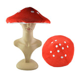 HULIANFU Red Mushroom Hat Toad Hat Mushroom Costume Party Funny Decoration Hat For Kids Funny Hats For Children Shooting (White And Red)