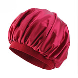 HULIANFU Unisex Adults Satin Nightcap Wide-brimmed Single Color Men Women Sleeping Cap for Spring Autumn Winter