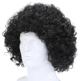 HULIANFU Round Curly Wig Carnival Children Adult Explosion Hair Hat Children  Day Party Accessories Fluffy Funny Clown Fans Hairstyle