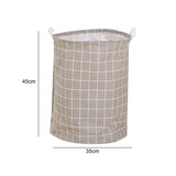 HULIANFU Organizer Canvas Laundry Basket Waterproof Large Capacity Laundry Hamper Dirty Clothes Storage Basket Toy Home Storage Bin 45x35