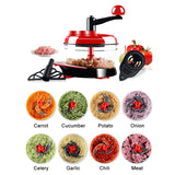 HULIANFU Mixer Food Processor Kitchen Manual Powerful Egg Blender Meat Grinder Vegetable Chopper Shredder Stainless Steel Blade Cutter