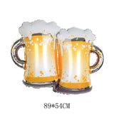 HULIANFU Large Wine Glass Wine Bottle Foil Balloon Party Supplies Round Beer shape ballon Celebrate victory birthday wedding party