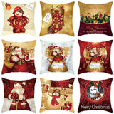 HULIANFU Santa pillowcase Happy New Year 2023 Xmas Gifts  Christmas Decor For Home Merry Christmas Ornament Navidad Natal Xmas Gifts