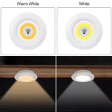 HULIANFU LED Light COB Under Cabinet Light Night Light Wireless Remote Control Dimmable Wardrobe Lamp 3W Super Bright Closet Lighting