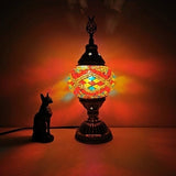 HULIANFU Turkish mosaic table Lamp vintage art deco Handcrafted lamparas de mesa mosaic Glass romantic bed light lamparas con mosaicos